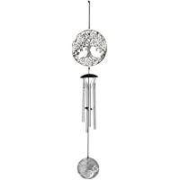 Los mejores  - Woodstock Chimes Arbol De La Vida Carrillón para Jardín- Plateado- 46 cm